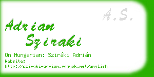adrian sziraki business card