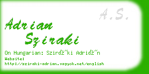 adrian sziraki business card